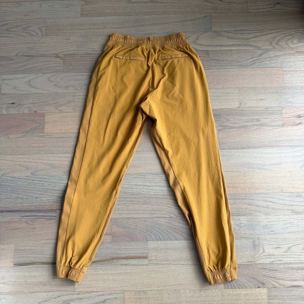 Athleta Textured Brooklyn Joggers Mustard Yellow - Picture 7 of 9